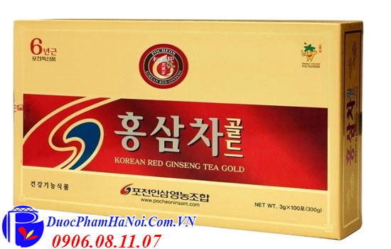 Trà Sâm Pocheon Korean Red Ginseng Tea Gold Chính Hãng