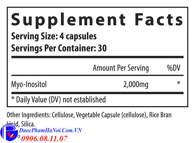 fairhaven health myo inositol 2000mG 120 Vien Cua My