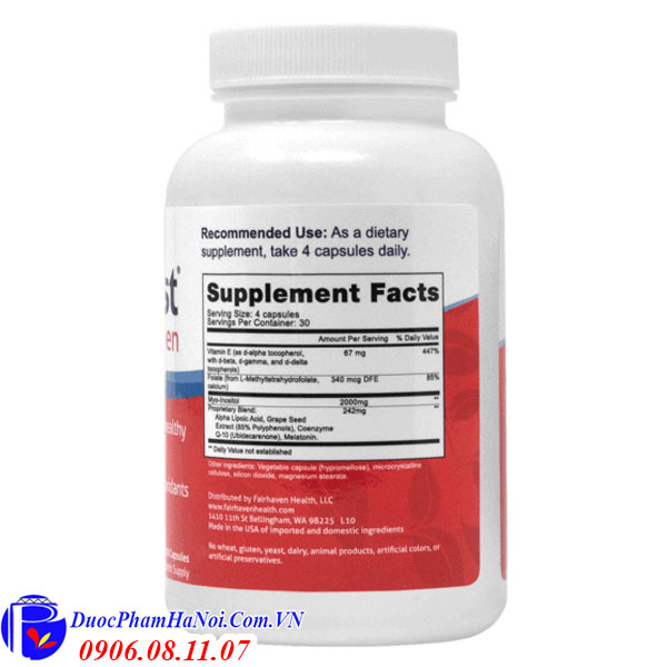 Ovaboost for women 120 viên chính hãng từ Mỹ