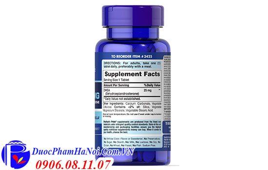 Puritan's Pride DHEA 25Mg 100 viên của Mỹ