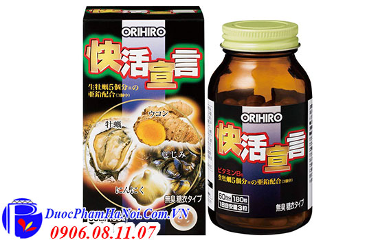 Tinh chất hàu nghệ Orihiro 180 viên của Nhật Bản