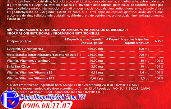 Vitamaze Maca L Arginine 240 viên