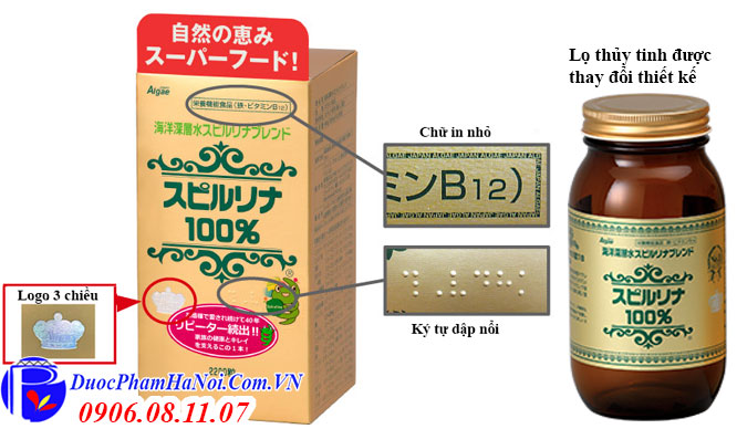 tảo xoắn Spirulina Nhật Bản 2200 viên