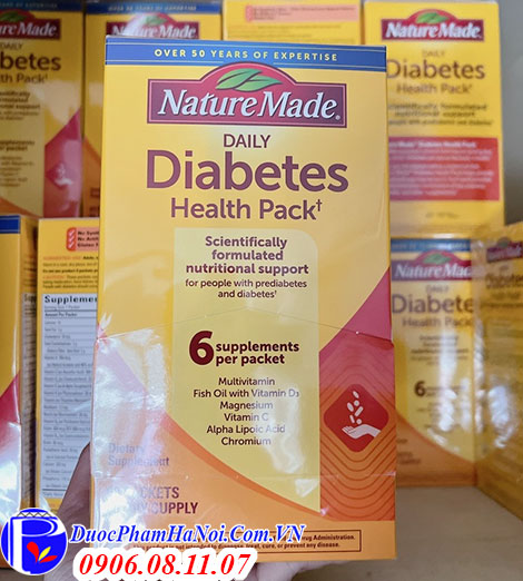 Nature Made Diabetes Health Pack 60 Gói Chính Hãng Của Mỹ