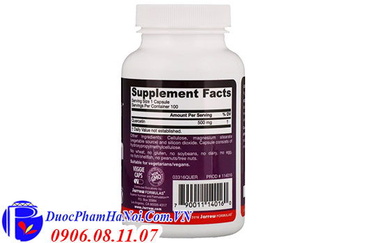 Jarrow Formulas Quercetin 500mg 100 viên