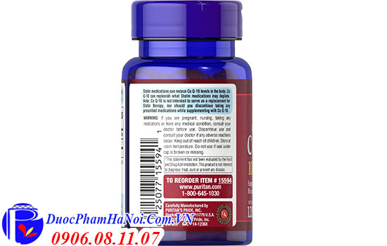 Puritan's pride coq10 100mg của Mỹ 120 viên