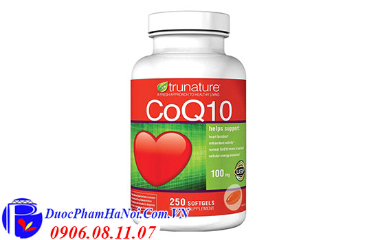 Trunature coq10 100mg của Mỹ 250 viên mẫu mới