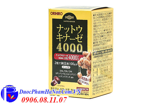 Orihiro nattokinase 4000fu hộp 60 viên