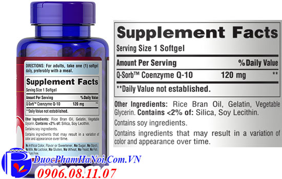 Puritan's pride coq10 120mg 120 viên