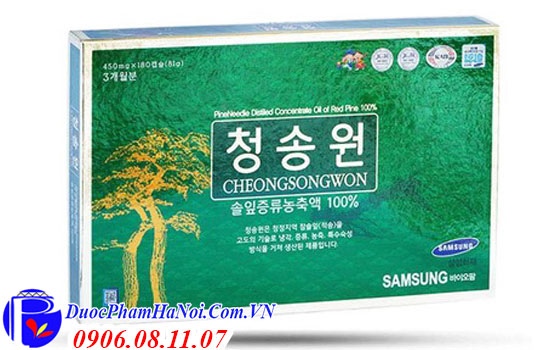 Tinh dầu thông đỏ Cheongsongwon hộp xanh 180 viên