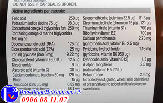 Blackmores pregnancy & breast feeding gold 180 viên