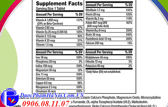 centrum adults multivitamin 425 viên