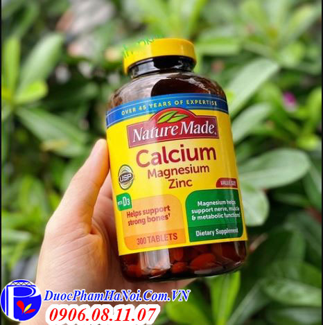 Nature made calcium magnesium zinc D3 300 viên
