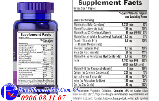 Puritan's Pride Prenatal Vitamins 100 viên của Mỹ