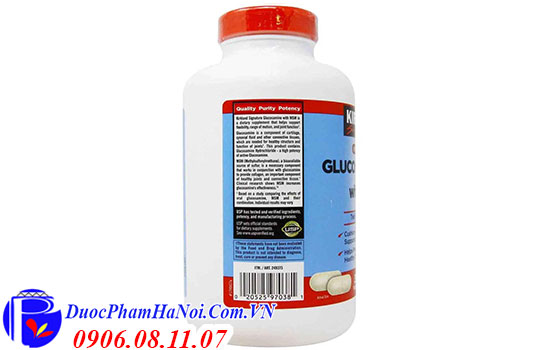 Glucosamine 375 viên hcl 1500mg Kirkland của Mỹ