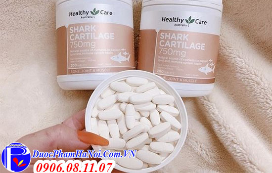 Sụn Cá Mập Úc Healthy Care Shark Cartilage 750mG 200 Viên