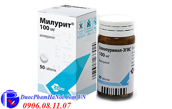 Thuốc chữa gout của Nga Allopurinol Egis 100mG 50 viên