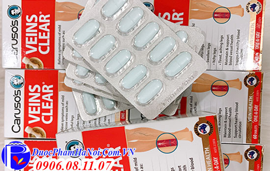 Carusos Veins clear của Úc hộp 60 viên