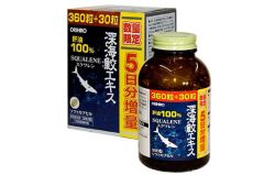 Dầu Gan Cá Mập Squalene Orihiro 390 Viên Chính Hãng Nhật Bản