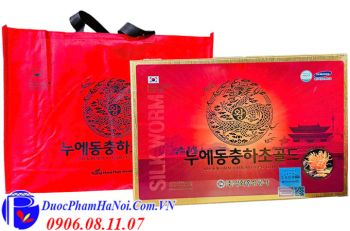 Đông Trùng Hạ Thảo Hộp Gỗ Vàng 60 Gói Bio Silkworm Cordyceps