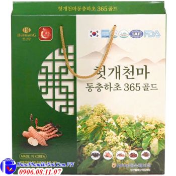Nước mát gan hovenia gastrodia cordyceps 365 gold Hàn Quốc