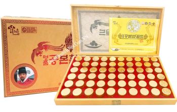 Đông Trùng Hạ Thảo Hộp Gỗ Vàng 60 Viên Gyeongju Hàn Quốc