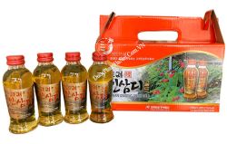 Nước Hồng Sâm Có Củ Korean Ginseng Drink Gold Hộp 10 Chai