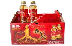 Nước Sâm Korean Ginseng Drink Won Ki Sam Hộp 10 Chai Có Củ
