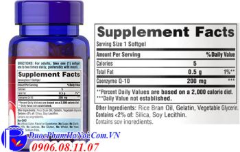 Bổ Tim Mạch Của Mỹ Puritan's Pride Coq10 200Mg Chính Hãng