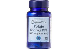 Puritan's Pride Folate 666mcg DFE 250 Viên Chính Hãng Của Mỹ
