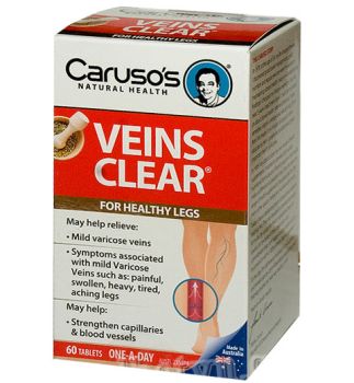 Viên Uống Giãn Tĩnh Mạch Úc Carusos Veins Clear Chính Hãng